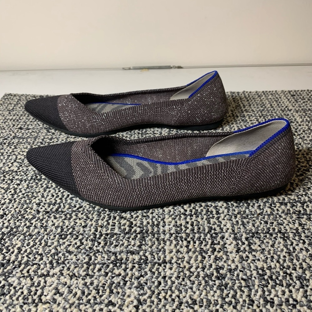 GUC Rothy’s Twilight Metallic Captoe Point Flats - Picture 2 of 6